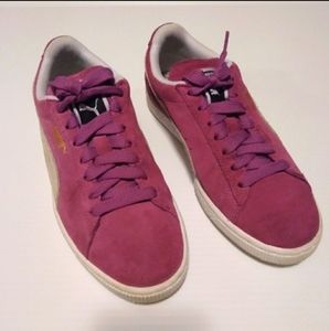 Puma Suede Classic Plus Magenta Running Shoes Sz 7.5
